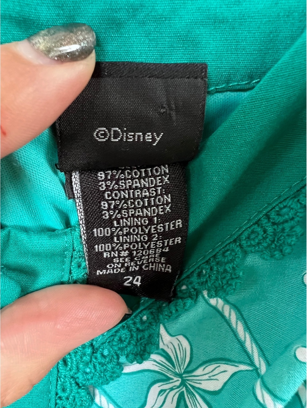 Disney Little Mermaid Teal Sleeveless Dress with Button Detail and Mesh Hem 24 - Picture 9 of 9